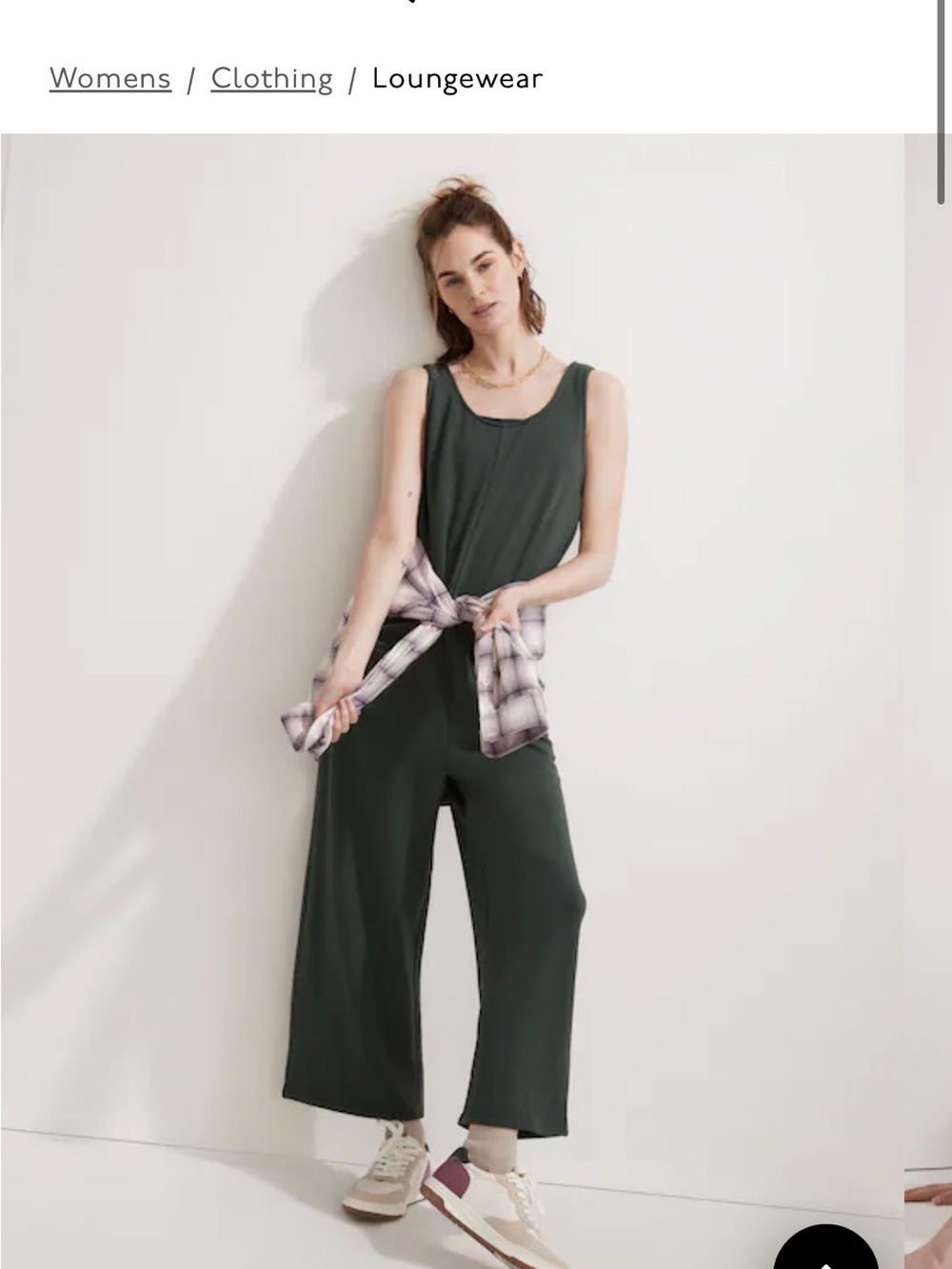 Madewell Forest Green Wide-Leg Jumpsuit - Picture 2 of 2